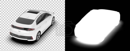 Photo for 3d illustration of Modern car on transparent background. computer generated image, virtual 3d cars - Royalty Free Image