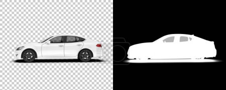 Téléchargez les photos : Illustration 3D de la voiture moderne sur fond transparent. image générée par ordinateur, voitures 3D virtuelles - en image libre de droit