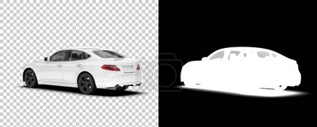 Photo for 3d illustration of Modern car on transparent background. computer generated image, virtual 3d cars - Royalty Free Image