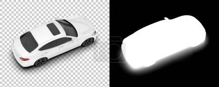 Foto de 3d ilustración de coche moderno sobre fondo transparente. imagen generada por ordenador, coches virtuales 3d - Imagen libre de derechos