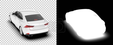 Foto de 3d representación ilustración de modelos de automóviles, espalda y blanco coche moderno sobre fondo transparente - Imagen libre de derechos