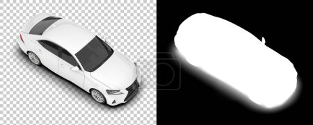 Photo for 3d rendering illustration of auto models, back and white Modern car on transparent background - Royalty Free Image