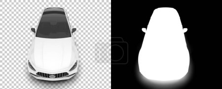 Photo for 3d rendering illustration of auto models, back and white Modern car on transparent background - Royalty Free Image