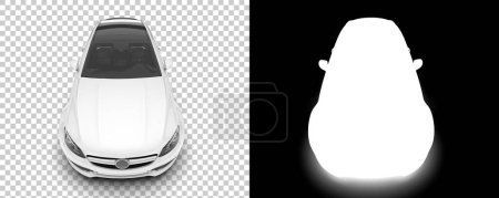 Photo for White Modern car on transparent background, 3d rendering illustration of auto models - Royalty Free Image