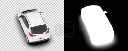 Photo for Black and white illustration of modern car - Royalty Free Image