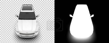 Photo for Black and white illustration of pickup truck - Royalty Free Image