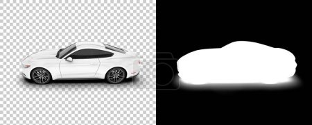 Photo for Sport car isolated on background. 3d rendering - illustration - Royalty Free Image