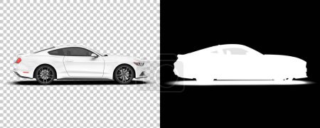 Téléchargez les photos : Sport car isolated on background. 3d rendering - illustration - en image libre de droit