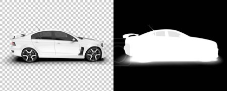 Foto de Sport car isolated on background. 3d rendering - illustration - Imagen libre de derechos