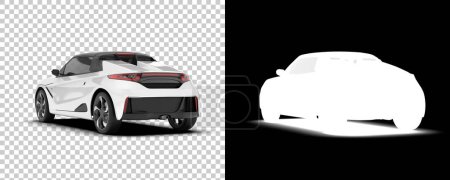 Photo for Sport car isolated on background. 3d rendering - illustration - Royalty Free Image