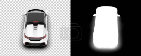Foto de Sport car isolated on background. 3d rendering - illustration - Imagen libre de derechos
