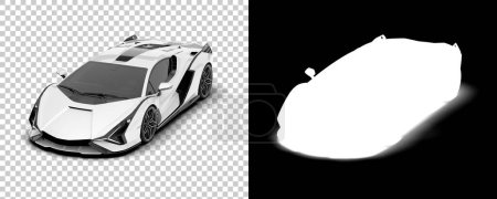Photo for Sport car isolated on background with mask. 3d rendering - illustration - Royalty Free Image