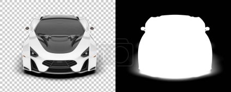 Photo for Sport car isolated on background with mask. 3d rendering - illustration - Royalty Free Image