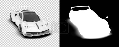 Photo for Black and white illustration of sport car - Royalty Free Image
