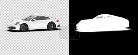 Photo for Black and white illustration of sport car - Royalty Free Image