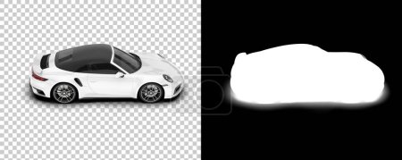 Téléchargez les photos : Illustration noir et blanc de voiture de sport - en image libre de droit