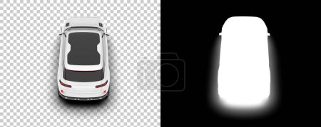 Photo for SUV car car isolated on background with mask. 3d rendering - illustration - Royalty Free Image