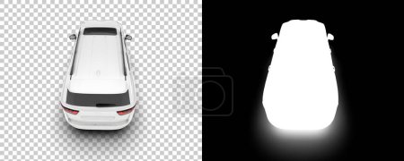 Photo for Realistic SUV car isolated on background. 3d rendering. illustration - Royalty Free Image