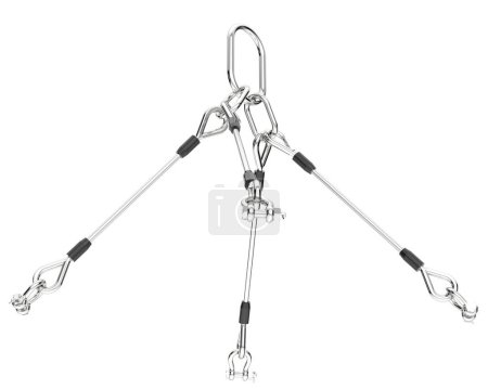 Photo for Lifting four leg chain sling on white background. 3d rendering - illustration - Royalty Free Image