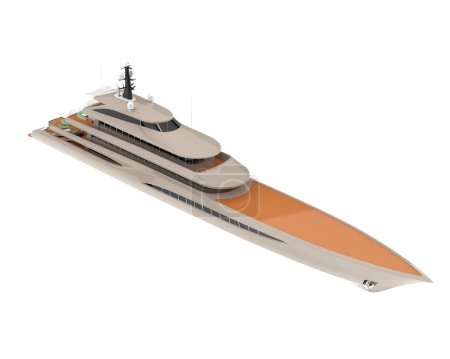 Téléchargez les photos : Mega yacht for luxurious vacation, big modern water transport - en image libre de droit