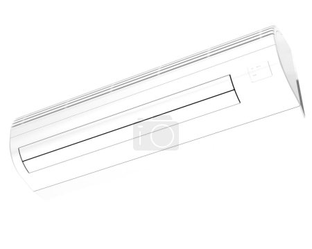 Photo for Air conditioner isolated on white background - Royalty Free Image