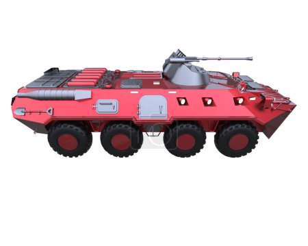 Photo for War vehicle on white background. 3d rendering - illustration - Royalty Free Image