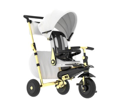Foto de Baby stroller isolated on a white background - Imagen libre de derechos