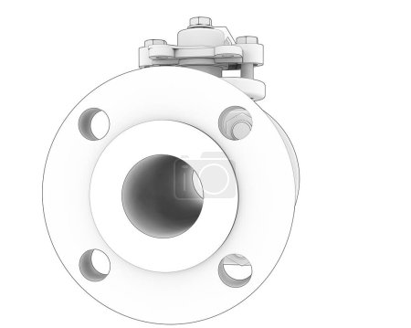 Photo for Ball Valve isolated on white background - Royalty Free Image