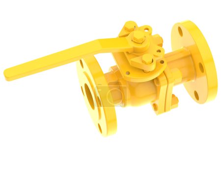 Photo for Ball Valve isolated on white background - Royalty Free Image