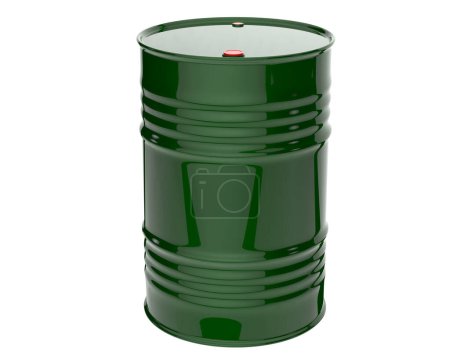 Foto de 3 d renderizado de barril de petróleo verde - Imagen libre de derechos