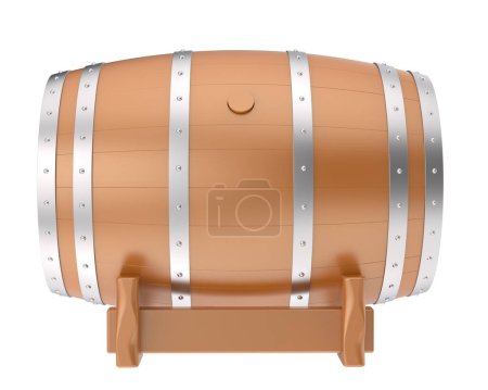 Photo for Barrel isolated on white background. 3d rendering - illustration - Royalty Free Image