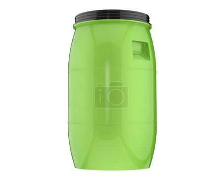 Photo for Green plastic bottle with water isolated. 3 d rendering - Royalty Free Image
