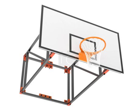 Téléchargez les photos : Basket cerceau isolé sur fond blanc - en image libre de droit