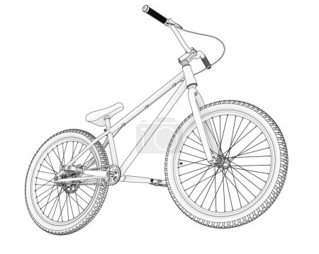 Photo for BMX bicycle isolated on white background - Royalty Free Image