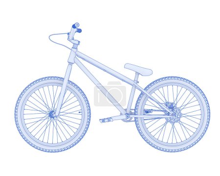 Photo for BMX bicycle isolated on white background - Royalty Free Image