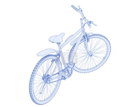 Téléchargez les photos : Simple bicycle isolated on white background - en image libre de droit