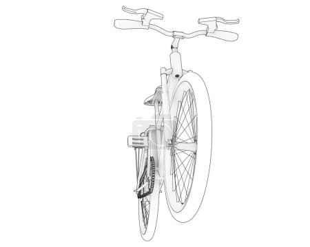 Foto de Black and white illustration of bicycle - Imagen libre de derechos