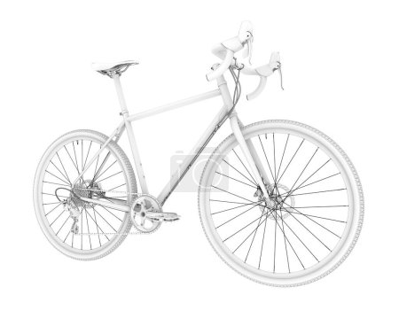 Photo for Black and white illustration of bicycle - Royalty Free Image