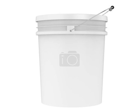 Photo for Bucket with lid 3d render illustration - Royalty Free Image