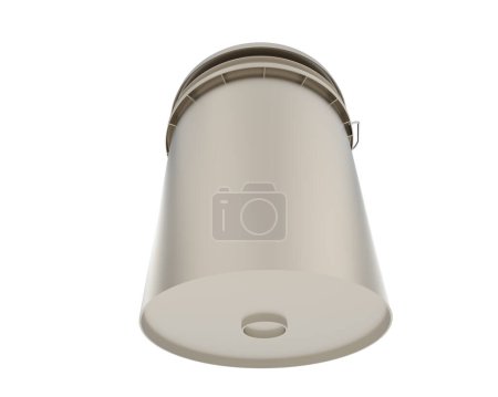 Téléchargez les photos : Bucket with lid 3d render illustration - en image libre de droit