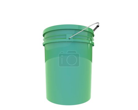 Photo for Bucket with lid 3d render illustration - Royalty Free Image