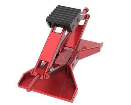 Photo for Car jack isolated. 3d rendering - illustration - Royalty Free Image