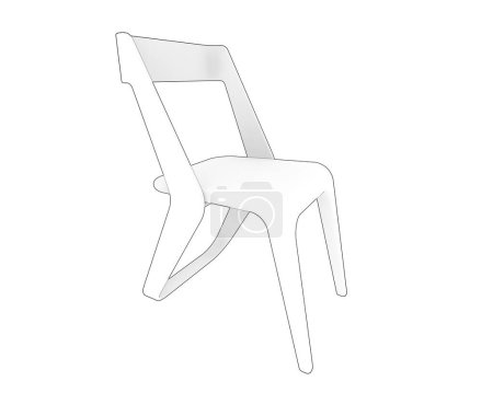 Photo for 3d render illustration of chair - Royalty Free Image