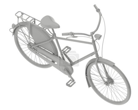 Téléchargez les photos : Black and white illustration of classic bike - en image libre de droit