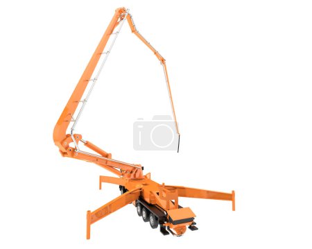 Photo for Concrete boom truck 3d illustration - Royalty Free Image