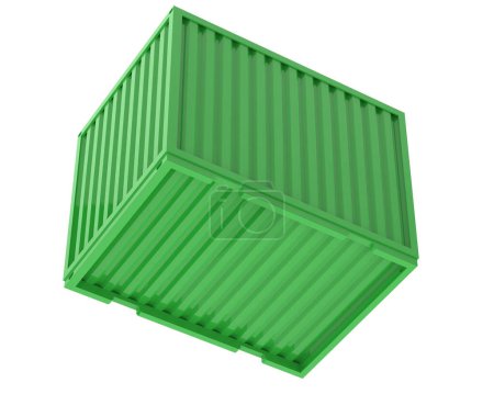 Photo for Metal container on white background. 3d illustration. - Royalty Free Image