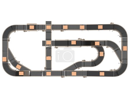 Photo for Conveyor belt 3d illustration - Royalty Free Image