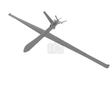 Foto de Drone isolated on white background. 3d rendering - illustration - Imagen libre de derechos