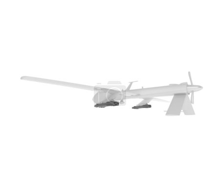 Photo for Drone isolated on white background. 3d rendering - illustration - Royalty Free Image