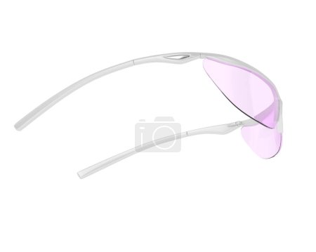 Photo for Glasses isolated on white background. 3d rendering - illustration - Royalty Free Image